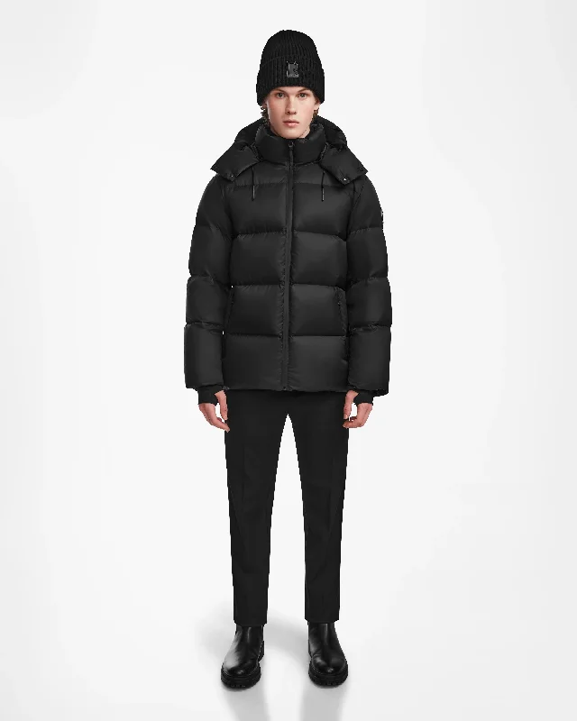 Hooded men jackets with a detachable faux - fur trim for added warmth Men coats with a quilted pattern for added texture and warmth DANIEL M MEN'S MATTE DOWN PUFFER Hooded men jackets with a detachable faux - fur trim for added warmth Men coats with a quilted pattern for added texture and warmth DANIEL M MEN'S MATTE DOWN PUFFER