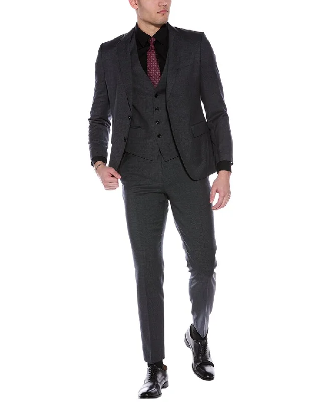 Fleece - lined men jackets for cold - weather commuting Lightweight men coats made of breathable fabric for spring and autumn BOSS Hugo Boss 3pc Slim Fit Wool Suit