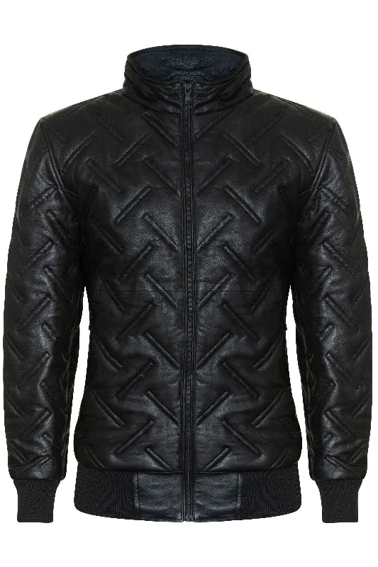 Denim men jackets with embroidered patches for a personalized touch Men coats with a detachable faux - fur collar for a trendy and warm touch Men's Bomber Leather Quilted Jacket - Goiânia Denim men jackets with embroidered patches for a personalized touch Men coats with a detachable faux - fur collar for a trendy and warm touch Men's Bomber Leather Quilted Jacket - Goiânia