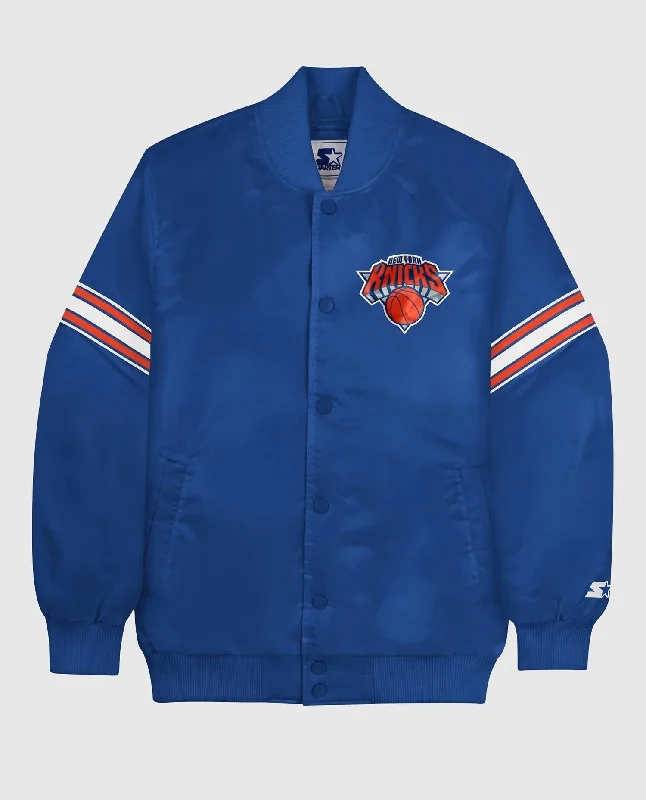 Corduroy men jackets in earthy tones for a rustic charm Men coats with a water - resistant finish for light rain and splashes Men's New York Knicks Jacket In Blue Corduroy men jackets in earthy tones for a rustic charm Men coats with a water - resistant finish for light rain and splashes Men's New York Knicks Jacket In Blue