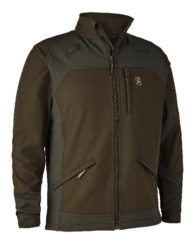 Bomber men jackets with ribbed cuffs for a classic 80s style Slim - fit men coats in navy blue for a classic and sophisticated appearance Deerhunter Rogaland Softshell Jacket Bomber men jackets with ribbed cuffs for a classic 80s style Slim - fit men coats in navy blue for a classic and sophisticated appearance Deerhunter Rogaland Softshell Jacket