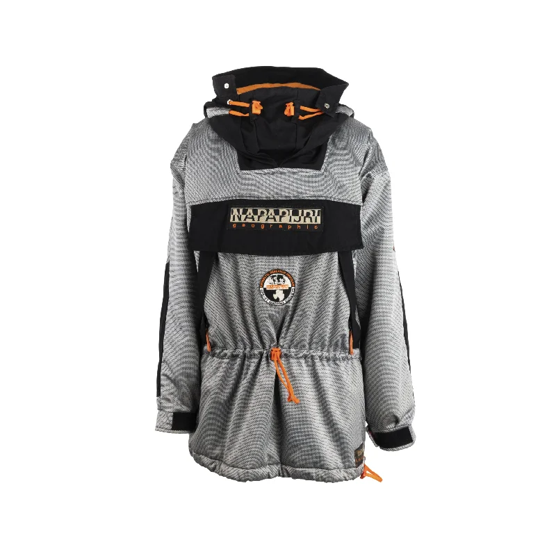 Windbreaker men jackets with UV protection for outdoor activities Long - line men coats reaching below the knee for maximum coverage Napapijri Grey Raincoat - '00s Windbreaker men jackets with UV protection for outdoor activities Long - line men coats reaching below the knee for maximum coverage Napapijri Grey Raincoat - '00s