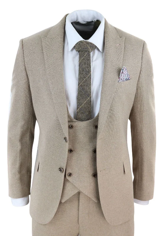 Slim - fit leather men jackets with a distressed finish for a rugged look Stylish men coats with a double - breasted design for a formal look Mens Tweed 3 Piece Beige Formal Wedding Suit Slim - fit leather men jackets with a distressed finish for a rugged look Stylish men coats with a double - breasted design for a formal look Mens Tweed 3 Piece Beige Formal Wedding Suit