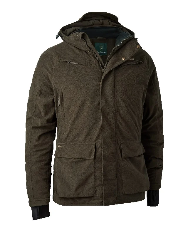 Down - filled men jackets in bright colors for winter fashion Waterproof men coats with taped seams for heavy rain and snow days Deerhunter Heat Game Jacket Down - filled men jackets in bright colors for winter fashion Waterproof men coats with taped seams for heavy rain and snow days Deerhunter Heat Game Jacket