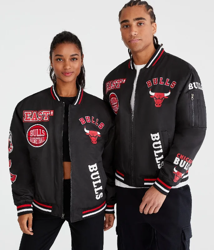 Performance - driven men jackets with breathable fabric for sports Men coats with a stand - up collar for a sleek and modern look Aeropostale Chicago Bulls Basketball Bomber Jacket Performance - driven men jackets with breathable fabric for sports Men coats with a stand - up collar for a sleek and modern look Aeropostale Chicago Bulls Basketball Bomber Jacket