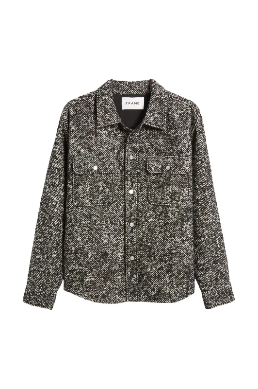 Fleece - lined men jackets for cold - weather commuting Lightweight men coats made of breathable fabric for spring and autumn Men's Tweed Textured Overshirt Jacket In Grey Fleece - lined men jackets for cold - weather commuting Lightweight men coats made of breathable fabric for spring and autumn Men's Tweed Textured Overshirt Jacket In Grey