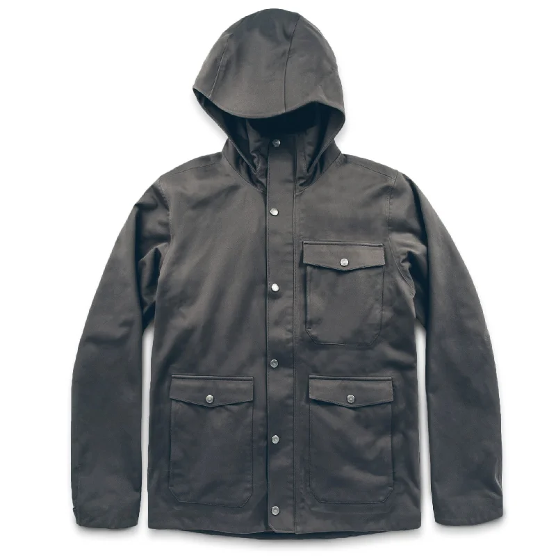 Plus - size men jackets with adjustable drawstrings for a comfortable fit Men coats with a wind - resistant outer layer for blustery weather The Hawkins Jacket in Charcoal Neoshell Plus - size men jackets with adjustable drawstrings for a comfortable fit Men coats with a wind - resistant outer layer for blustery weather The Hawkins Jacket in Charcoal Neoshell