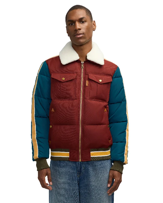 Corduroy men jackets in earthy tones for a rustic charm Men coats with a water - resistant finish for light rain and splashes Scotch & Soda Men's Kive Quilted Aviator Puffer Jacket With Mix-Material Corduroy men jackets in earthy tones for a rustic charm Men coats with a water - resistant finish for light rain and splashes Scotch & Soda Men's Kive Quilted Aviator Puffer Jacket With Mix-Material