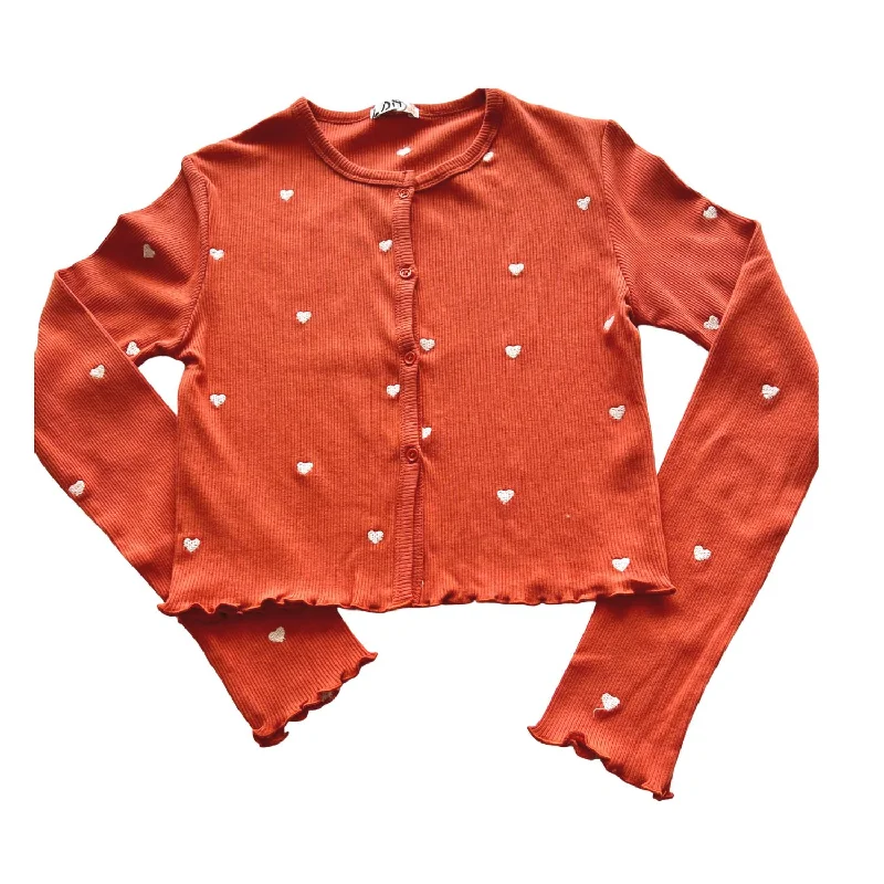 Down - filled men jackets in bright colors for winter fashion Waterproof men coats with taped seams for heavy rain and snow days Girls Long Sleeve Cardigan In Burnt Orange Down - filled men jackets in bright colors for winter fashion Waterproof men coats with taped seams for heavy rain and snow days Girls Long Sleeve Cardigan In Burnt Orange