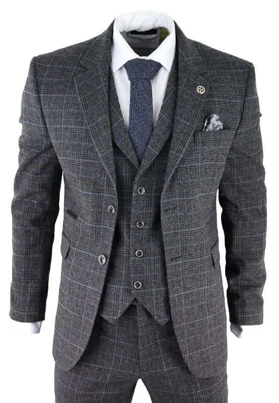 Men jackets with a hidden interior pocket for secure storage Men coats with multiple inner pockets for convenient storage of essentials Mens Grey Check 3 Piece Tweed Suit Peaky Blinders 1920s Gatsby Tailored Fit Men jackets with a hidden interior pocket for secure storage Men coats with multiple inner pockets for convenient storage of essentials Mens Grey Check 3 Piece Tweed Suit Peaky Blinders 1920s Gatsby Tailored Fit