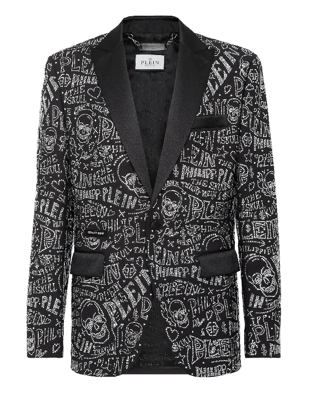 Performance - driven men jackets with breathable fabric for sports Men coats with a stand - up collar for a sleek and modern look Velvet Blazer Lord fit Skull and Plein with Crystals Performance - driven men jackets with breathable fabric for sports Men coats with a stand - up collar for a sleek and modern look Velvet Blazer Lord fit Skull and Plein with Crystals
