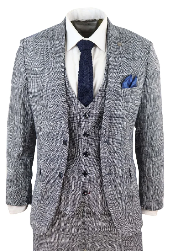 Plus - size men jackets with adjustable drawstrings for a comfortable fit Men coats with a wind - resistant outer layer for blustery weather Jerry 3 Piece Check Suit Plus - size men jackets with adjustable drawstrings for a comfortable fit Men coats with a wind - resistant outer layer for blustery weather Jerry 3 Piece Check Suit