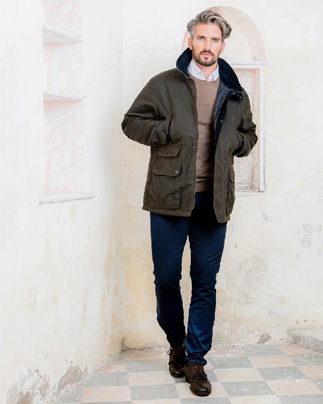 Slim - fit leather men jackets with a distressed finish for a rugged look Stylish men coats with a double - breasted design for a formal look Jack Murphy Archie Wax Jacket Slim - fit leather men jackets with a distressed finish for a rugged look Stylish men coats with a double - breasted design for a formal look Jack Murphy Archie Wax Jacket