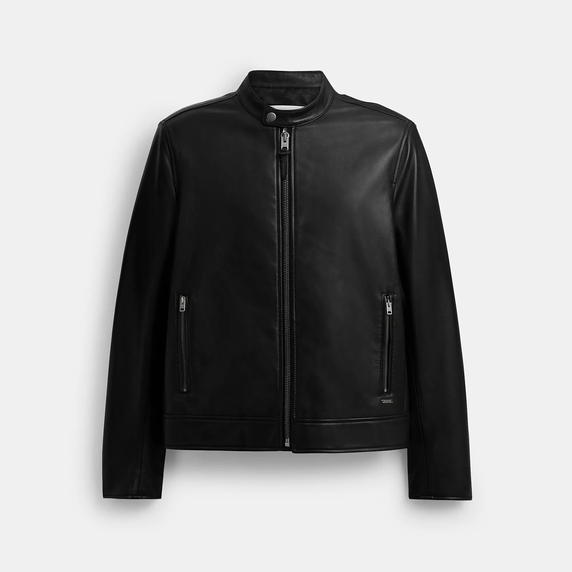 Checkered men jackets in a plaid pattern for a preppy appearance Men coats with a zip - out lining for easy cleaning and versatility Coach Outlet Leather Racer