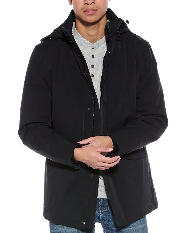 Bomber men jackets with ribbed cuffs for a classic 80s style Slim - fit men coats in navy blue for a classic and sophisticated appearance Reiss Dublin Casual Coat Bomber men jackets with ribbed cuffs for a classic 80s style Slim - fit men coats in navy blue for a classic and sophisticated appearance Reiss Dublin Casual Coat
