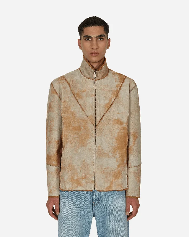 Men jackets with a media - friendly pocket for easy access to gadgets Men coats made from recycled materials for an eco - friendly choice Leather Sherpa Jacket Beige Men jackets with a media - friendly pocket for easy access to gadgets Men coats made from recycled materials for an eco - friendly choice Leather Sherpa Jacket Beige