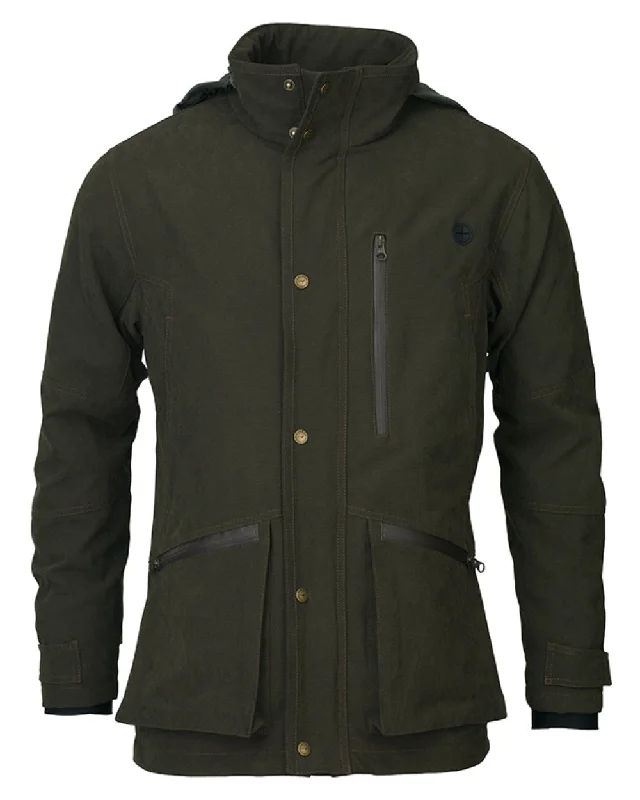 Men jackets with a built - in hood that can be stowed away when not in use Men coats with a hooded design for added protection against the elements Laksen Meteor Tech Hunting Jacket With CTX Men jackets with a built - in hood that can be stowed away when not in use Men coats with a hooded design for added protection against the elements Laksen Meteor Tech Hunting Jacket With CTX