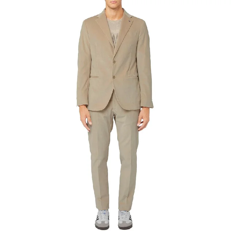Bomber men jackets with ribbed cuffs for a classic 80s style Slim - fit men coats in navy blue for a classic and sophisticated appearance AT.P.CO Cotton Men's Suit Bomber men jackets with ribbed cuffs for a classic 80s style Slim - fit men coats in navy blue for a classic and sophisticated appearance AT.P.CO Cotton Men's Suit