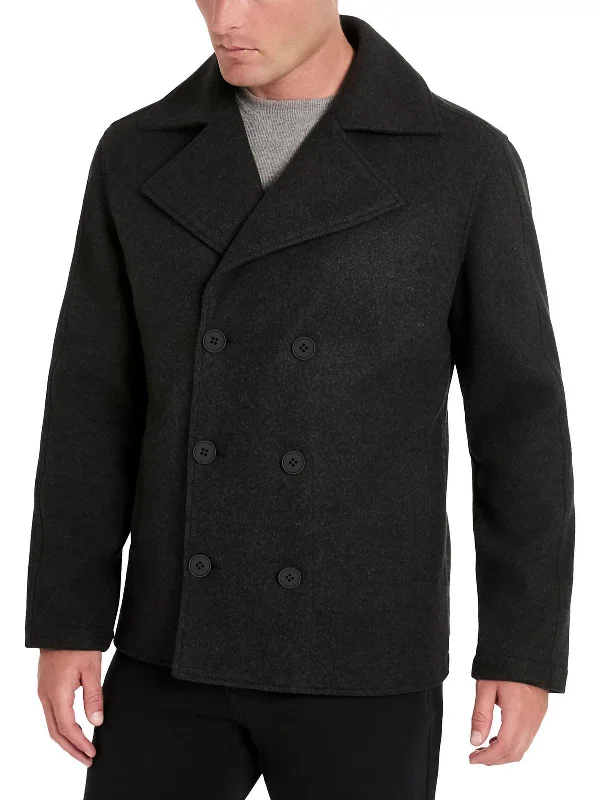 Stretch - fabric men jackets for unrestricted movement during workouts Men coats with a quick - drying feature for active lifestyles Mens 4-Way Stretch Vented Pea Coat Stretch - fabric men jackets for unrestricted movement during workouts Men coats with a quick - drying feature for active lifestyles Mens 4-Way Stretch Vented Pea Coat