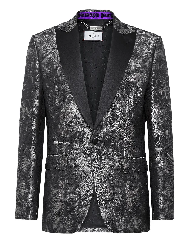 Hooded men jackets with a detachable faux - fur trim for added warmth Men coats with a quilted pattern for added texture and warmth Jacquard Blazer Lord fit Gothic Plein with Crystals Hooded men jackets with a detachable faux - fur trim for added warmth Men coats with a quilted pattern for added texture and warmth Jacquard Blazer Lord fit Gothic Plein with Crystals
