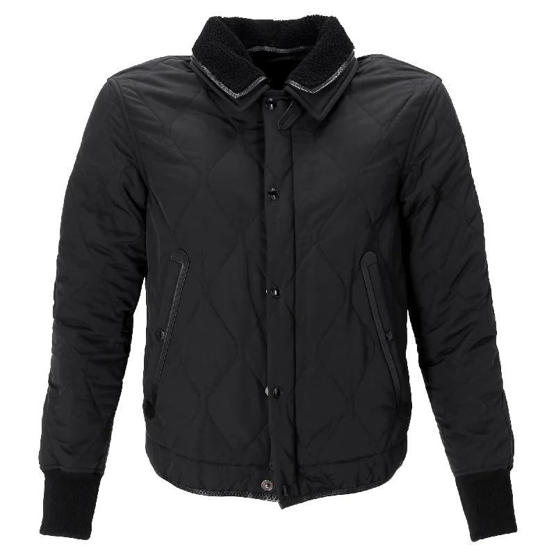 Down - filled men jackets in bright colors for winter fashion Waterproof men coats with taped seams for heavy rain and snow days Tom Ford Shear-Trimmed Down Jacket in Black Polyamide Down - filled men jackets in bright colors for winter fashion Waterproof men coats with taped seams for heavy rain and snow days Tom Ford Shear-Trimmed Down Jacket in Black Polyamide