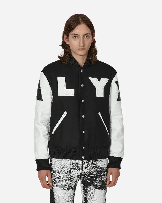 Denim men jackets with embroidered patches for a personalized touch Men coats with a detachable faux - fur collar for a trendy and warm touch Leather Patch Logo Varsity Jacket Black Denim men jackets with embroidered patches for a personalized touch Men coats with a detachable faux - fur collar for a trendy and warm touch Leather Patch Logo Varsity Jacket Black