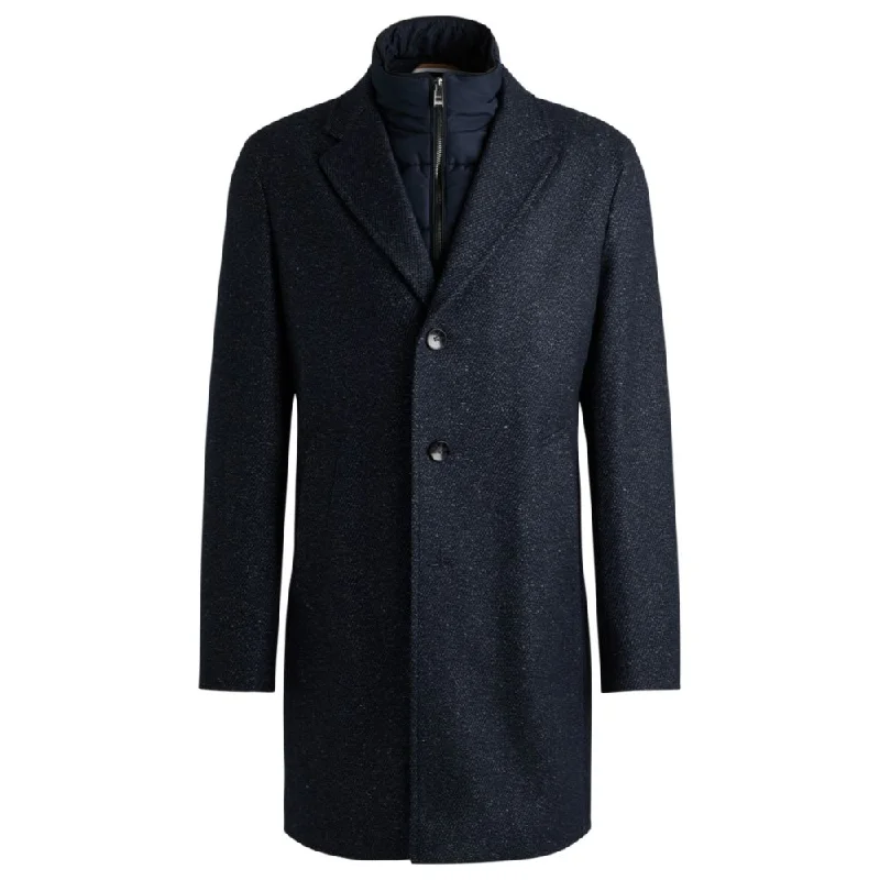 Tailored men jackets to pair with formal trousers for business meetings Men coats with a drawstring waist for a customizable fit Slim-fit coat with detachable zip-up inner Tailored men jackets to pair with formal trousers for business meetings Men coats with a drawstring waist for a customizable fit Slim-fit coat with detachable zip-up inner