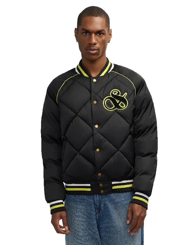 Men jackets with a hidden interior pocket for secure storage Men coats with multiple inner pockets for convenient storage of essentials Scotch & Soda Men's Yrachie Quilted Varsity Bomber Jacket With Raglan Sleeves Men jackets with a hidden interior pocket for secure storage Men coats with multiple inner pockets for convenient storage of essentials Scotch & Soda Men's Yrachie Quilted Varsity Bomber Jacket With Raglan Sleeves