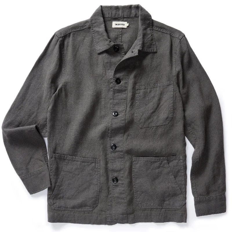 Waterproof men jackets with taped seams for heavy rain protection Men coats made of high - quality leather for a rugged and durable option The Ojai Jacket in Granite Hemp