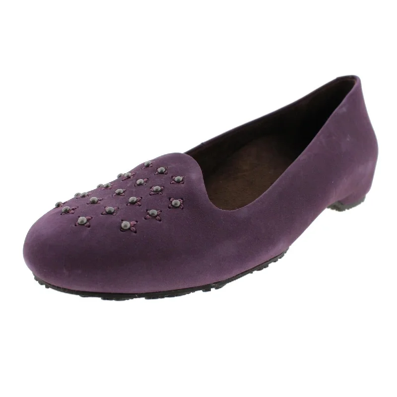 Dr. Andrew Weil Womens Chelsea Suede Studded Smoking Loafers
