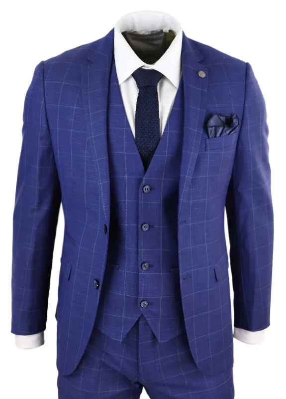 Lightweight men jackets made from recycled nylon for eco - friendly travel Men coats with a contrasting trim for a fashion - forward aesthetic Rover 3 Piece Suit Blue Check Suit Formal Lightweight men jackets made from recycled nylon for eco - friendly travel Men coats with a contrasting trim for a fashion - forward aesthetic Rover 3 Piece Suit Blue Check Suit Formal