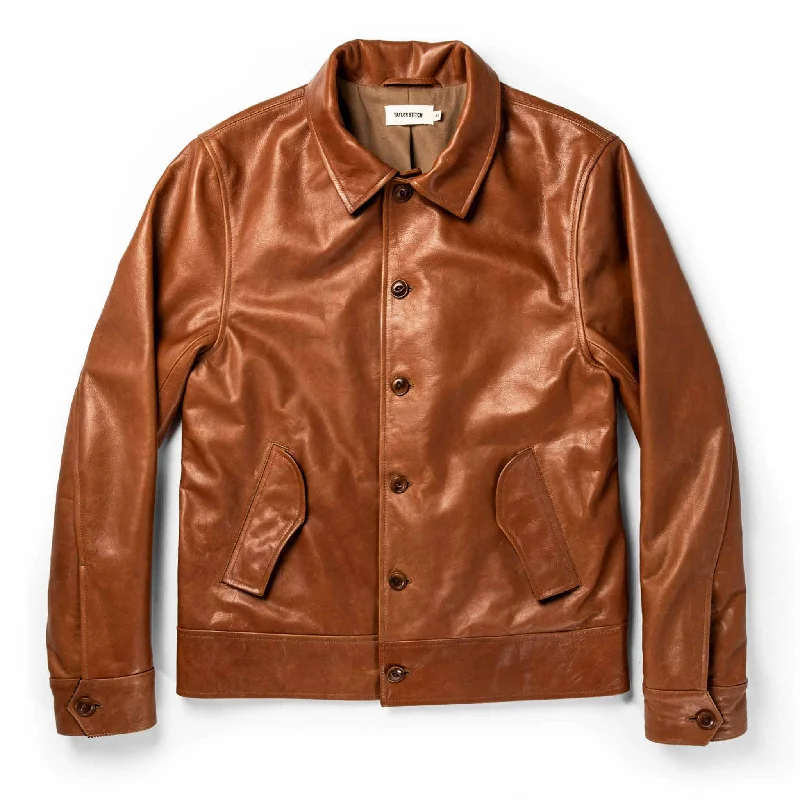 Tailored men jackets to pair with formal trousers for business meetings Men coats with a drawstring waist for a customizable fit The Cuyama Jacket in Cognac Tailored men jackets to pair with formal trousers for business meetings Men coats with a drawstring waist for a customizable fit The Cuyama Jacket in Cognac