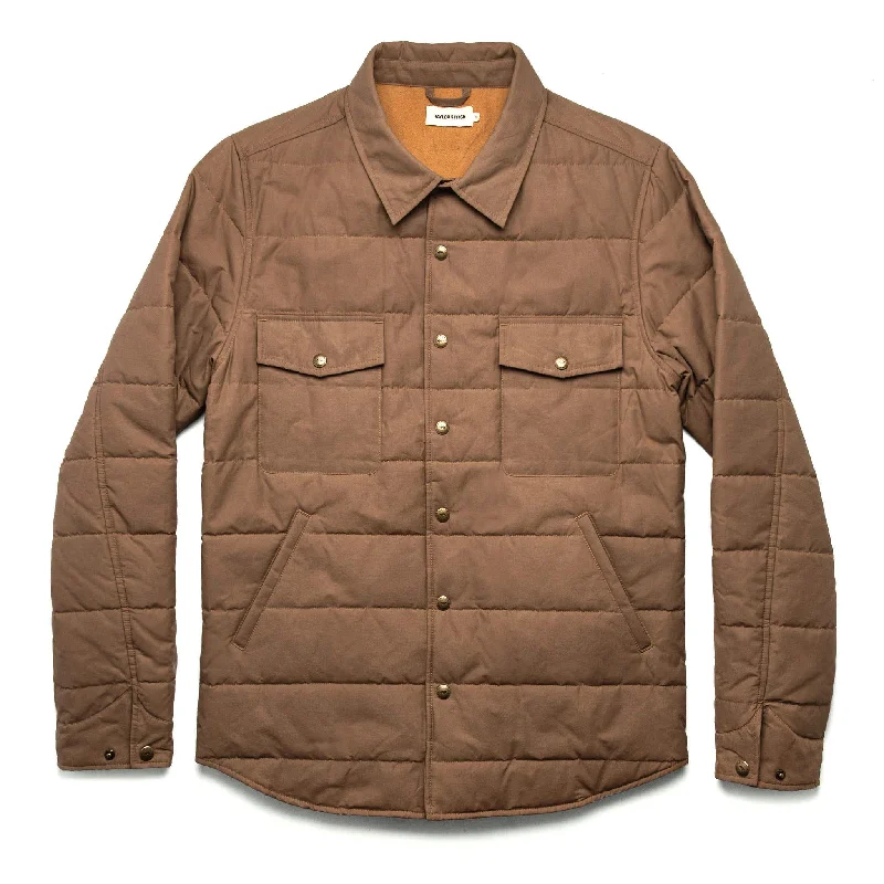 Waterproof men jackets with taped seams for heavy rain protection Men coats made of high - quality leather for a rugged and durable option The Garrison Shirt Jacket in British Khaki Dry Wax Waterproof men jackets with taped seams for heavy rain protection Men coats made of high - quality leather for a rugged and durable option The Garrison Shirt Jacket in British Khaki Dry Wax