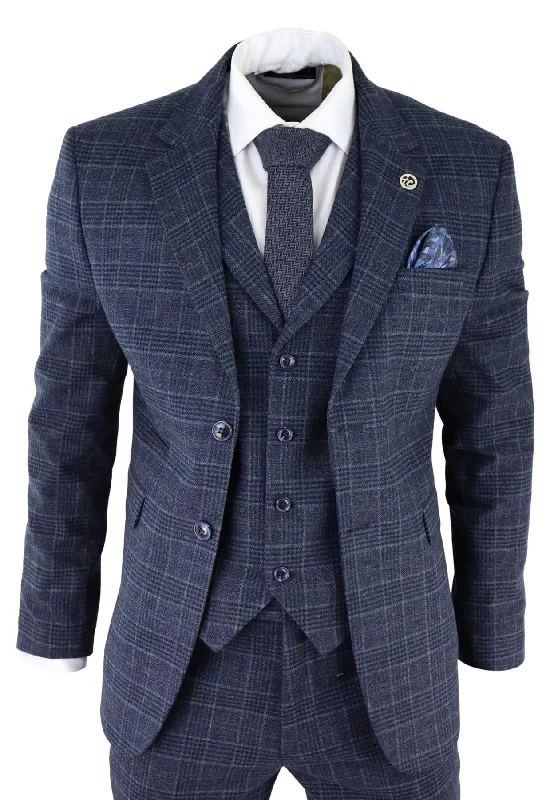 Denim men jackets with embroidered patches for a personalized touch Men coats with a detachable faux - fur collar for a trendy and warm touch Mens Blue Check 3 Piece Tweed Suit Peaky Blinders 1920s Gatsby Tailored Fit Denim men jackets with embroidered patches for a personalized touch Men coats with a detachable faux - fur collar for a trendy and warm touch Mens Blue Check 3 Piece Tweed Suit Peaky Blinders 1920s Gatsby Tailored Fit