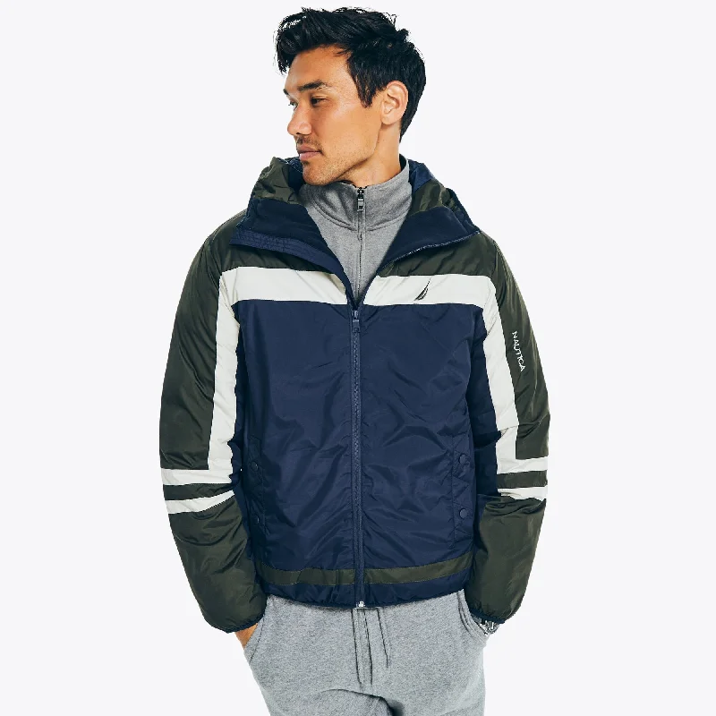 Men jackets with a built - in hood that can be stowed away when not in use Men coats with a hooded design for added protection against the elements Nautica Mens Sustainably Crafted Lightweight Tempasphere Jacket Men jackets with a built - in hood that can be stowed away when not in use Men coats with a hooded design for added protection against the elements Nautica Mens Sustainably Crafted Lightweight Tempasphere Jacket