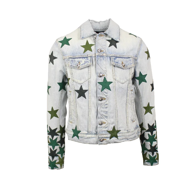Men jackets with a zip - off sleeves to convert to a vest Camouflage men coats for outdoor enthusiasts and hunters Amiri Chemist Trucker Jacket - Indigo Men jackets with a zip - off sleeves to convert to a vest Camouflage men coats for outdoor enthusiasts and hunters Amiri Chemist Trucker Jacket - Indigo