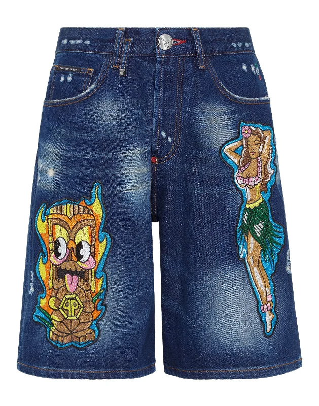 Men's denim shorts with a lightweight denim fabric for hot summer days 5-Pocket Denim Shorts Hawaii Men's denim shorts with a lightweight denim fabric for hot summer days 5-Pocket Denim Shorts Hawaii