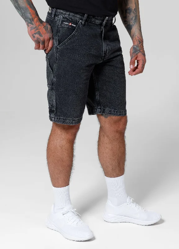Men's denim shorts with a multi - colored denim pattern Denim shorts Black Denim Carpenter Men's denim shorts with a multi - colored denim pattern Denim shorts Black Denim Carpenter