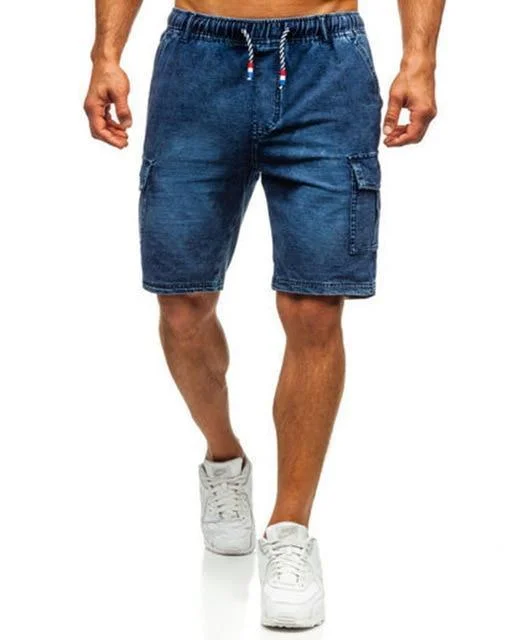 Men's high - waisted denim shorts for a trendy silhouette Casual Denim Shorts For Men Men's high - waisted denim shorts for a trendy silhouette Casual Denim Shorts For Men