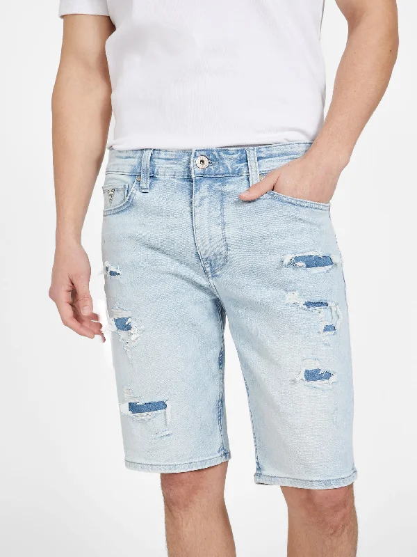 Men's denim shorts with a denim - on - denim look when paired with a denim shirt Eco Burton Denim Shorts Men's denim shorts with a denim - on - denim look when paired with a denim shirt Eco Burton Denim Shorts