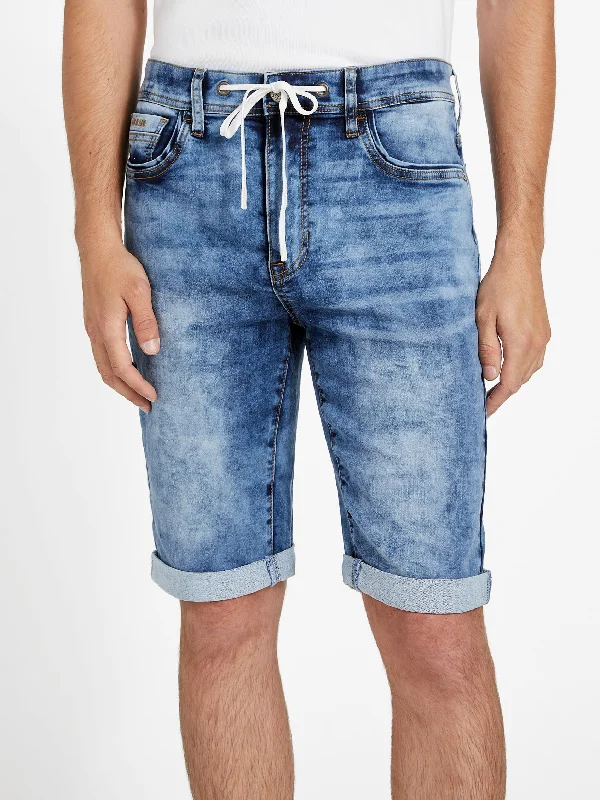 Men's denim shorts with a cargo - pocket flap for added style and functionality Eco Linus Rolled Denim Shorts Men's denim shorts with a cargo - pocket flap for added style and functionality Eco Linus Rolled Denim Shorts