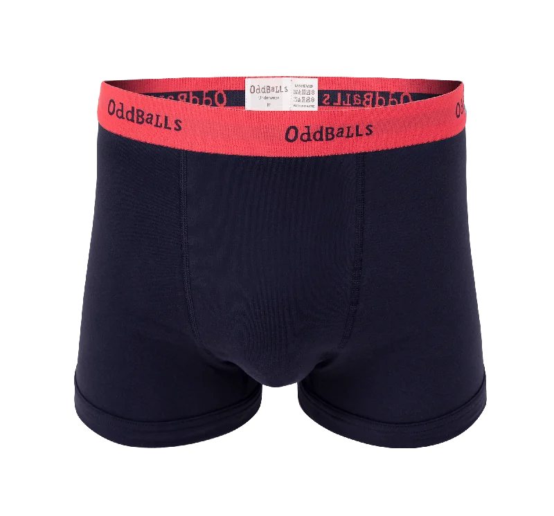 Men's zip - pocket canvas shorts for added functionality during travel Navy/Rose - Mens Boxer Shorts Men's zip - pocket canvas shorts for added functionality during travel Navy/Rose - Mens Boxer Shorts