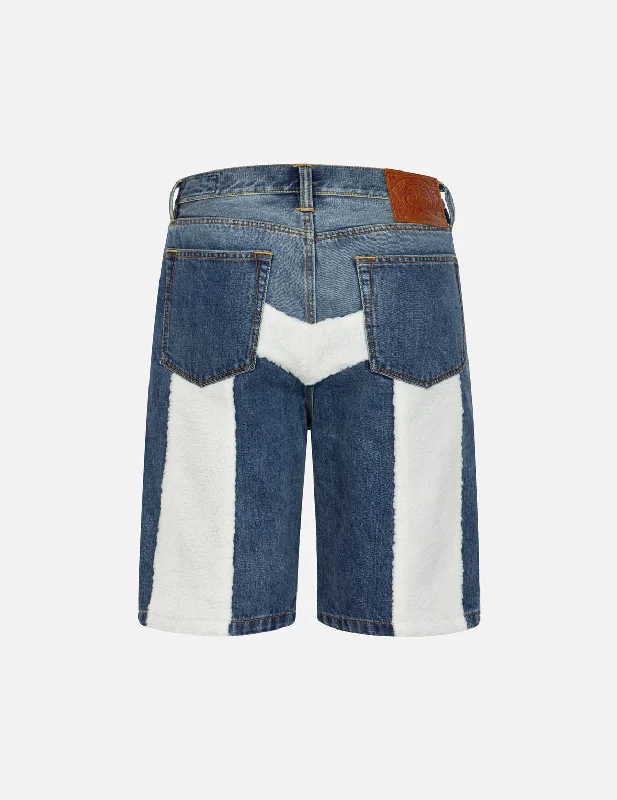 Men's denim shorts in a mid - thigh length for a balanced style Sherpa Daicock Straight Fit Denim Shorts Men's denim shorts in a mid - thigh length for a balanced style Sherpa Daicock Straight Fit Denim Shorts