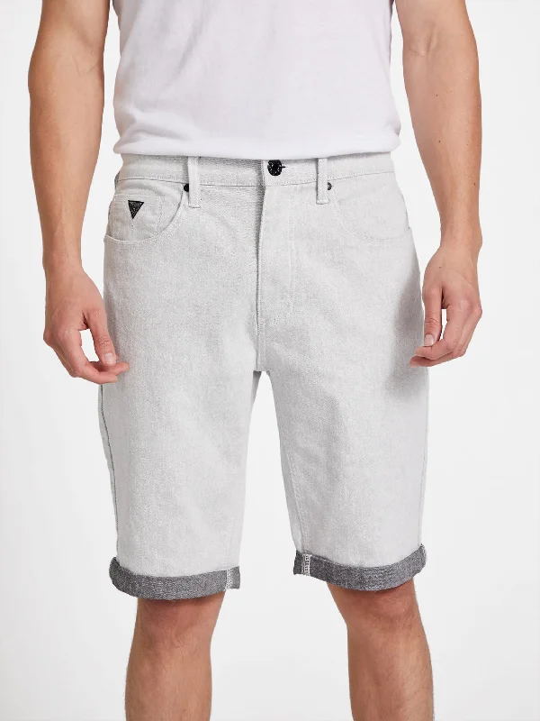 Men's denim shorts with a low - rise waist for a more contemporary style Trent Rolled Denim Shorts Men's denim shorts with a low - rise waist for a more contemporary style Trent Rolled Denim Shorts
