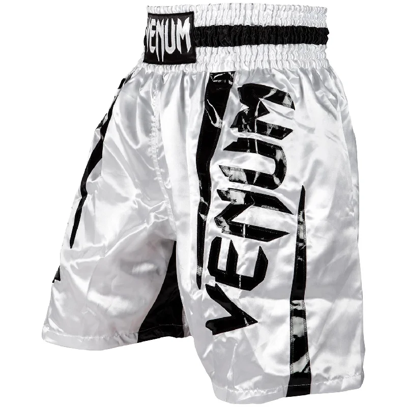 Men's high - waisted swim shorts with UPF protection for beach vacations Venum Elite Boxing Shorts - White/Black Men's high - waisted swim shorts with UPF protection for beach vacations Venum Elite Boxing Shorts - White/Black