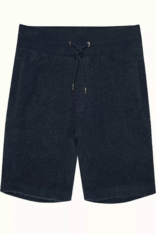 Men's pleated front twill shorts for a classic and sophisticated appearance Afador Longer Loop Jersey Sweat Shorts In Nocturnal Navy Men's pleated front twill shorts for a classic and sophisticated appearance Afador Longer Loop Jersey Sweat Shorts In Nocturnal Navy