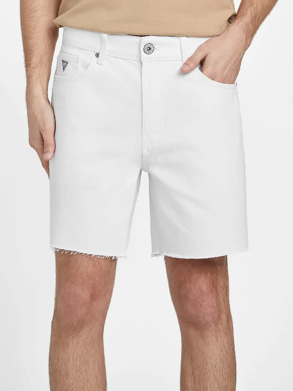 Men's denim shorts with a geometric - pattern embroidery​ Alexis Denim Shorts