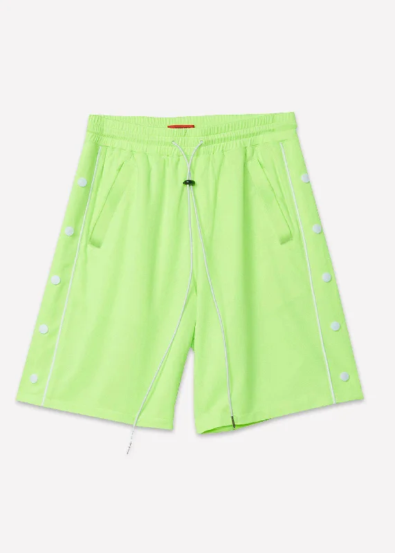 Men's plaid pattern wool blend shorts for a preppy fall style Blank State Men's Snap Button Gym Shorts in Neon Men's plaid pattern wool blend shorts for a preppy fall style Blank State Men's Snap Button Gym Shorts in Neon