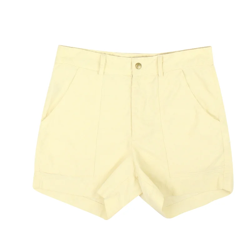 Men's flat - front chino shorts for semi - formal summer events Cream Corduroy Lightweight Shorts Men's flat - front chino shorts for semi - formal summer events Cream Corduroy Lightweight Shorts