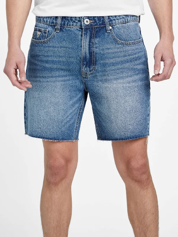 Men's denim shorts with a side - split hem for a more relaxed fit Eco Alexis Denim Shorts Men's denim shorts with a side - split hem for a more relaxed fit Eco Alexis Denim Shorts